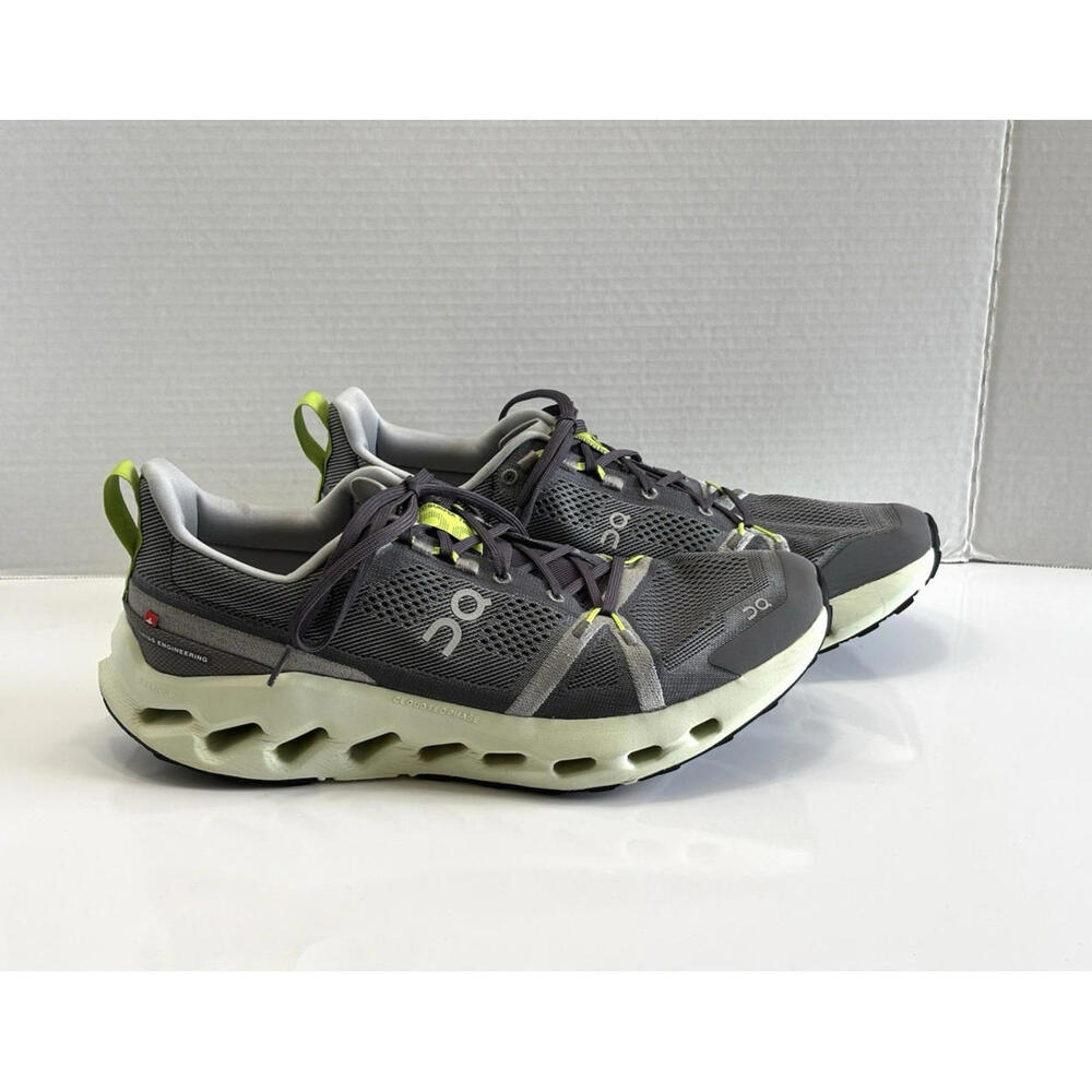 On Cloudsurfer Trail Running Sneakers Men's Size 12.5 Iron/Lima Athletic Shoes - Picture 2 of 16